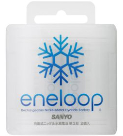 SANYO 冬季限定スペシャルパッケージ eneloop ニッケル水素電池 （雪・単3形・2本パック） HR-3UTG-2BP-SN